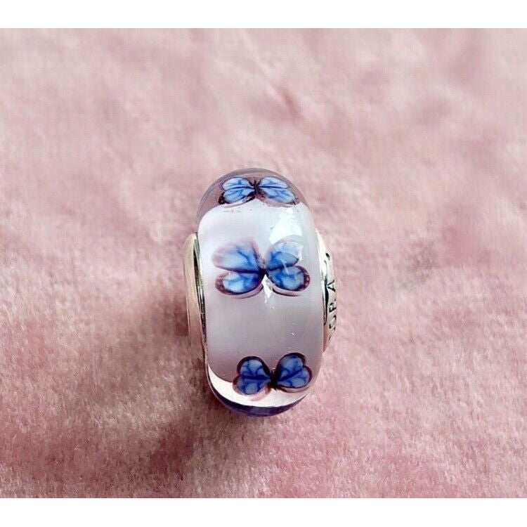【Moments】PAN Blue PINK BUTTERFLY-MURANO CHARM 925 silver 2019 new 797893