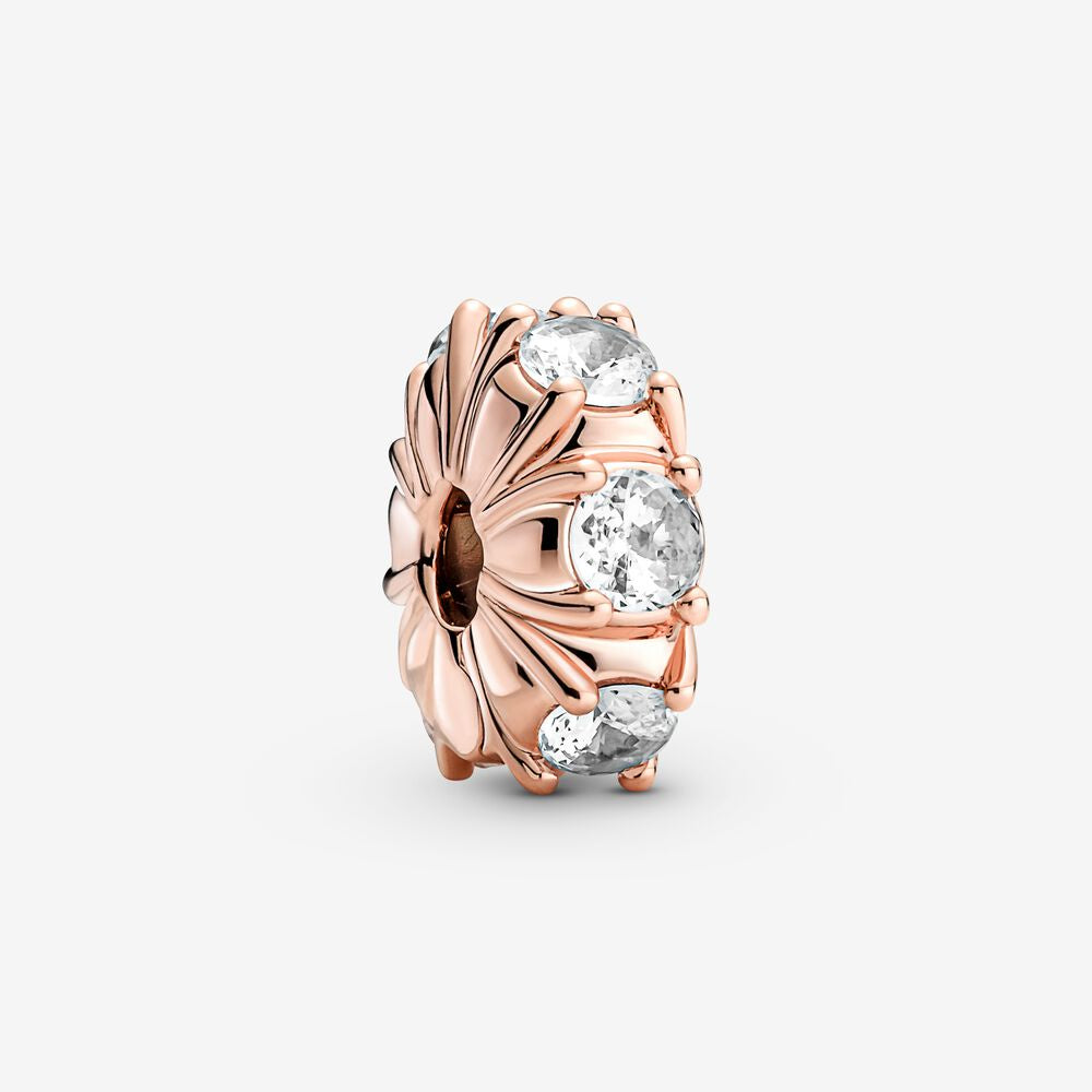 【Moments】Pan Long Pronged Sparkling Clip Charm 925Silver rose gold silver zircon 790046C01 780046C01