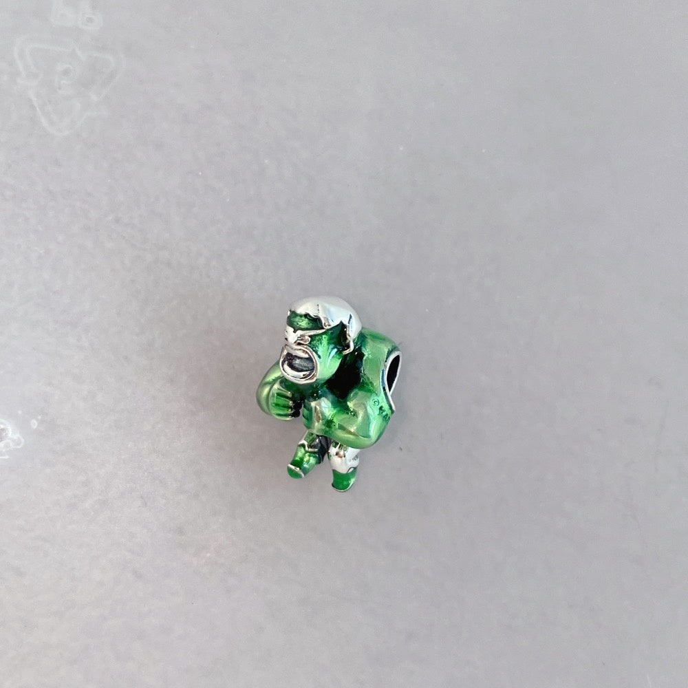 【Moments】PAN Mar The Avengers Hulk Charm 925 silver green cartoon movie role men 790220C01 charm