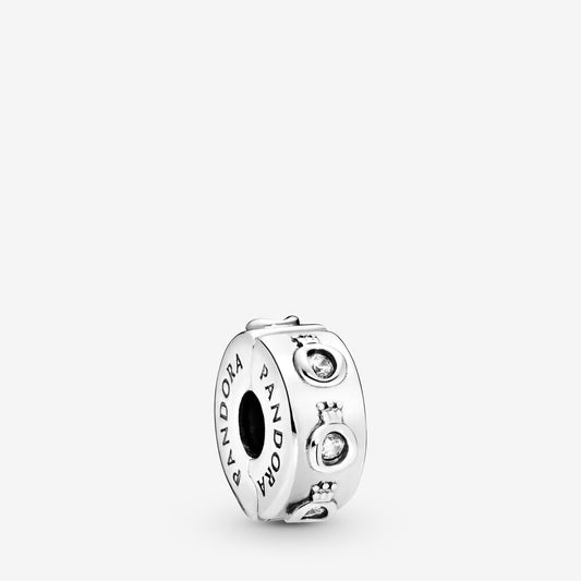 【Moments】Pan Sparkling Crown O Clip Charm 925 Silver for women 798326CZ