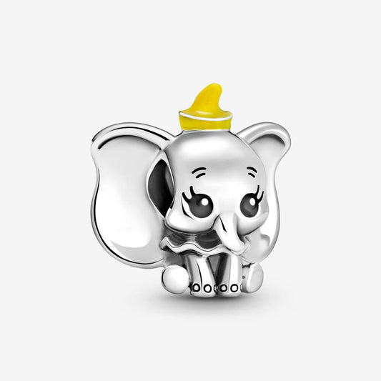 【Moments】Pan Dumbo Charm 799392C01 yellow hat animal Elephant 925 Silver Fly high with the Dumbo