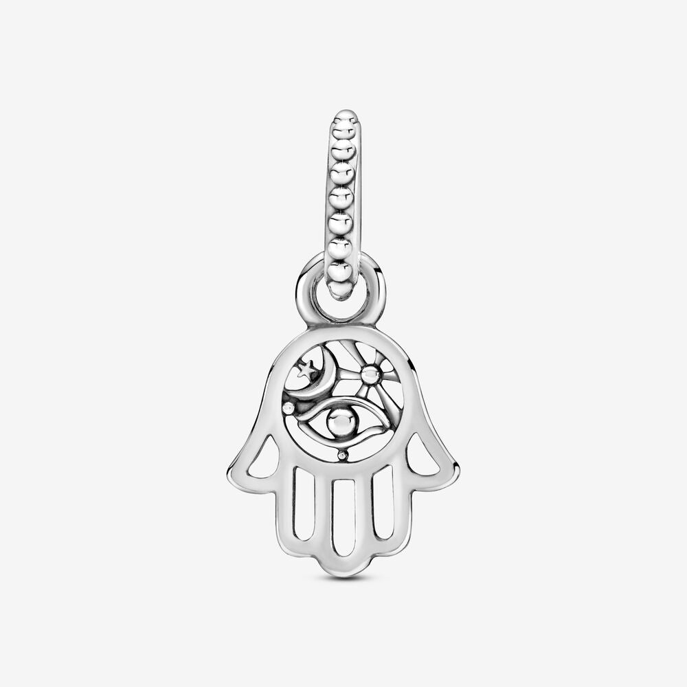 【Moments】PAN Protective Hamsa Hand Dangle Charm lucky pendant 799144C00 925 silver