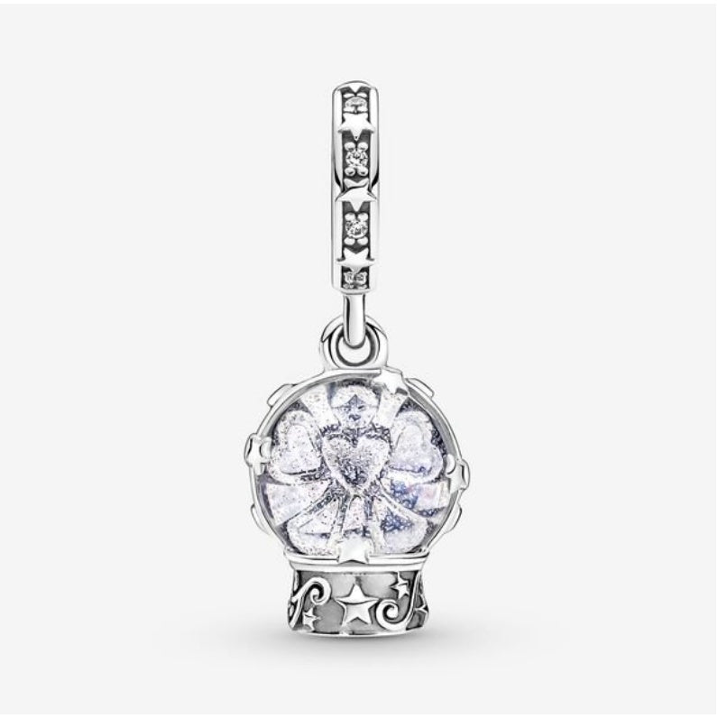 【Moments】PAN Snow Globe Angel Dangle Charm 790027C01 925 sterling silver diamond for women girls