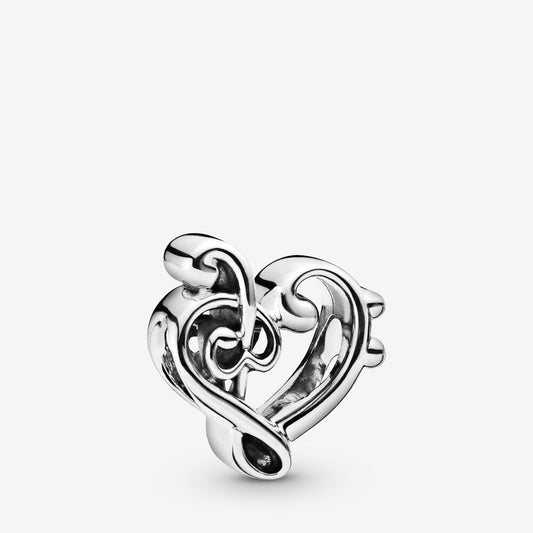 【Moments】Heart Treble Clef Charm 925 Silver for women bracelet 798346 music