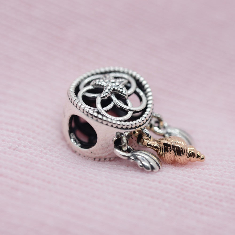 【Moments】Openwork Seashell Dreamcatcher Charm 788944C00 925silver pendant 788944C00