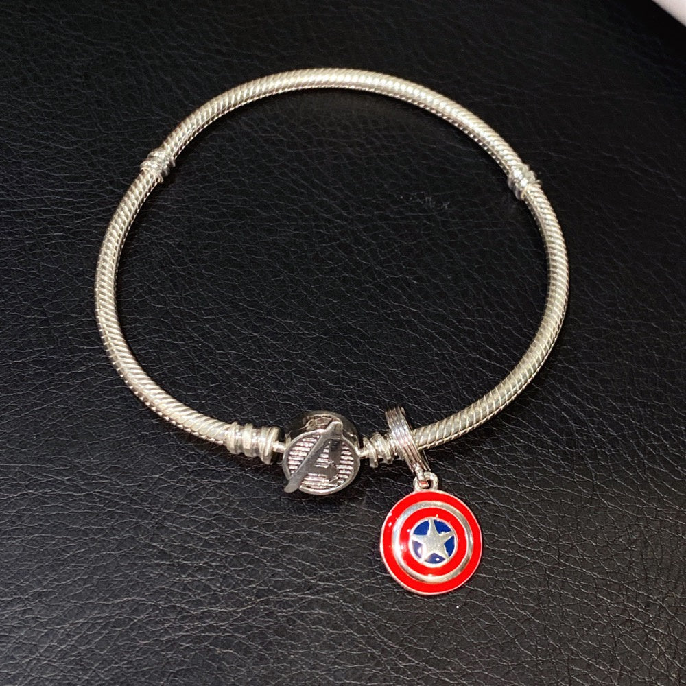 【Moments】Mar The Avengers Logo Clasp Snake Chain Bracelet 590784C00 A barcelet 925 silver