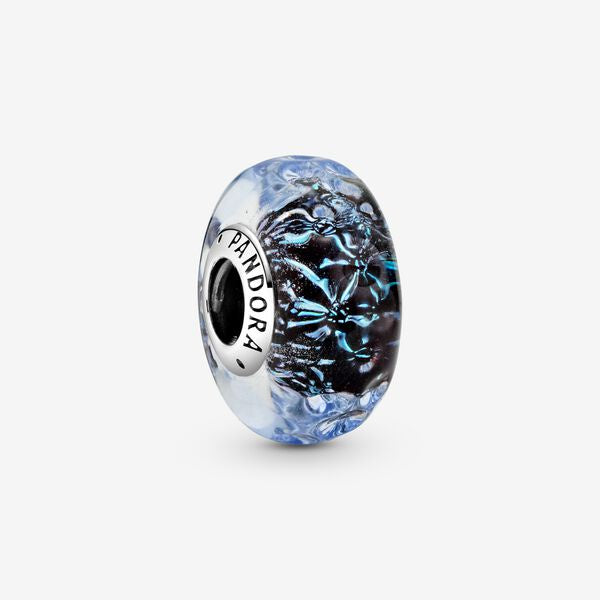 【Moments】Wavy Dark Blue Murano Glass Ocean Charm 798938C00 Pink Red Lavender