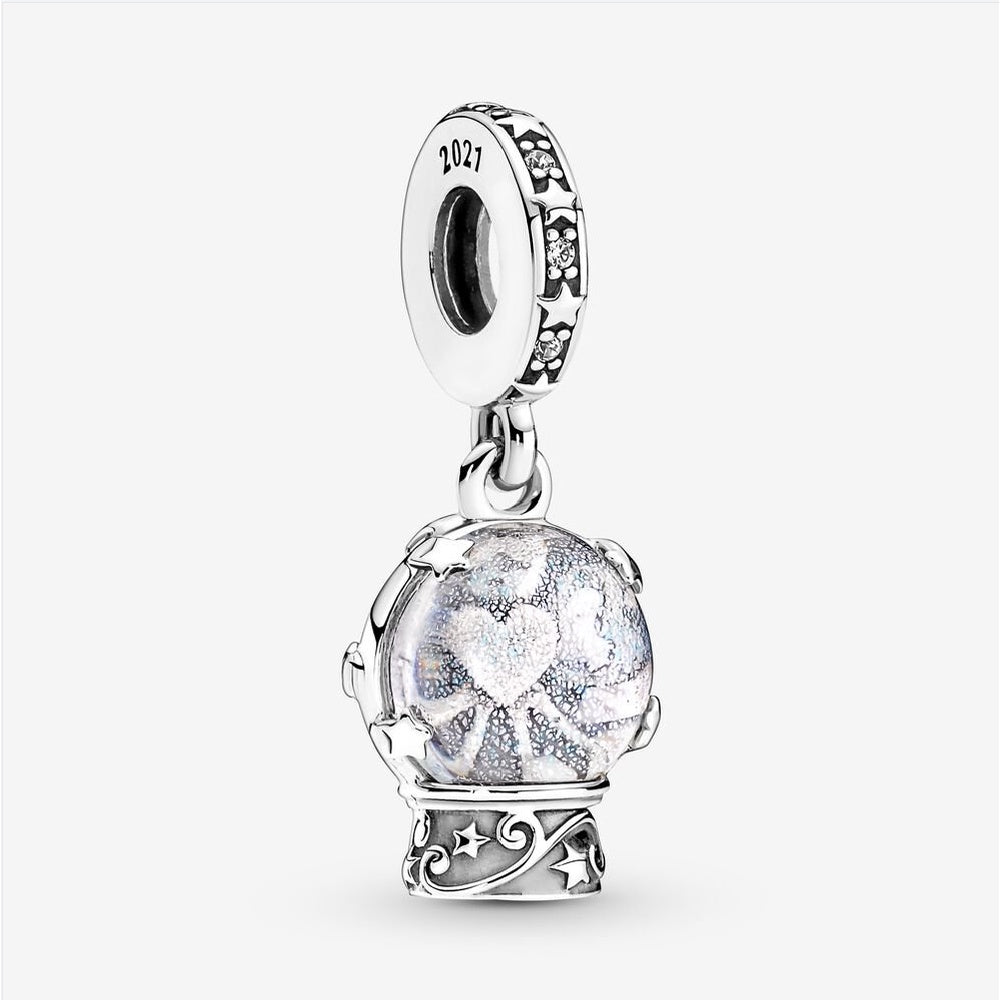 【Moments】PAN Snow Globe Angel Dangle Charm 790027C01 925 sterling silver diamond for women girls