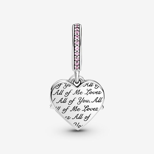 【Moments】Pan Heart & Mom Dangle Charm 799402C01 925 Silver Mother's Day pink Pendant