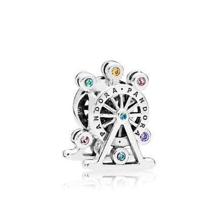 【Moments】Ferris Wheel Charm, Multi-Colored Crystal  925 silver for pan 797199NLCMX