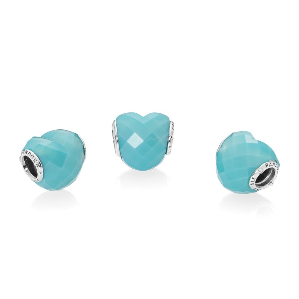 【Moments】Blue Shape of Love Charm 925 Silver heat Crystal blue 796563NSC