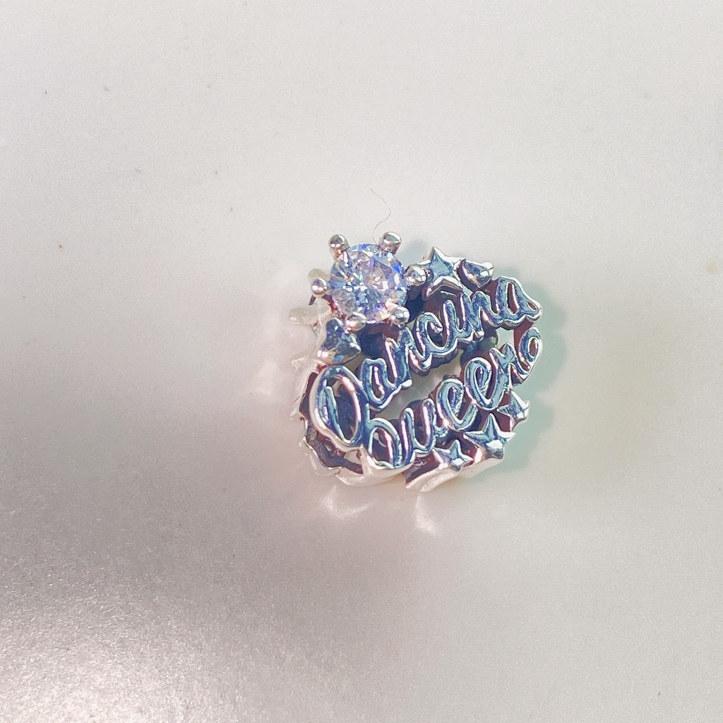 【Moments】Pan Openwork Dancing Queen Charm 799524C01 Clear Charm with Zircon 925 Silver