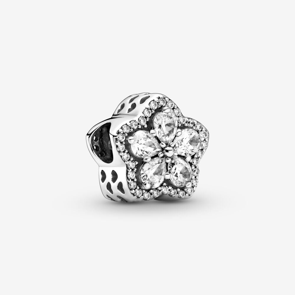 【Moments】Pan Sparkling Snowflake Pavé Charm 789224C01 925 silver Rose gold 799224C01