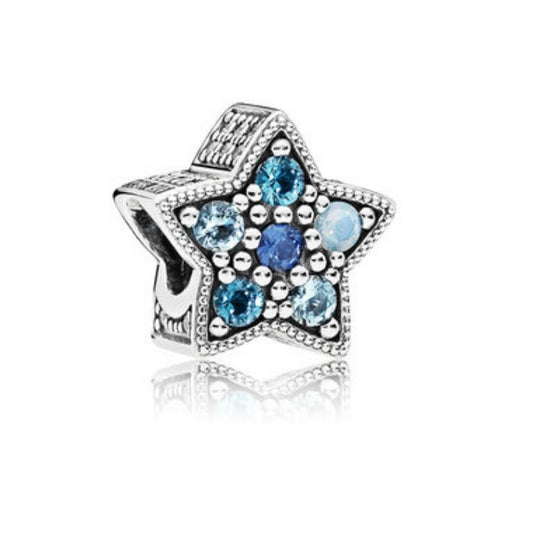 【Moments】PAN Bright Star Charm 925 silver blue pendant for pan 796379NSBMX