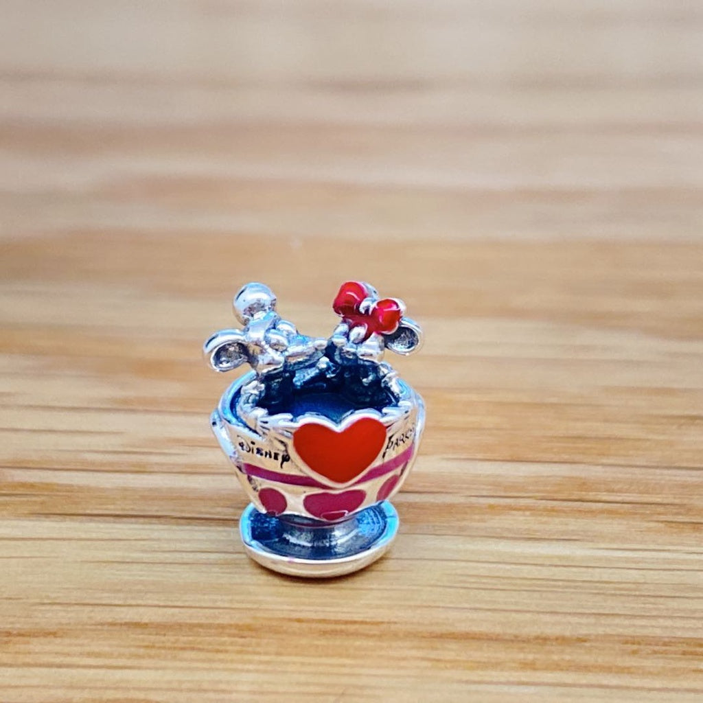 【Moments】Pan Disn** Parks Mickey and Minnie Teacups Charm 925 Silver 799265C01