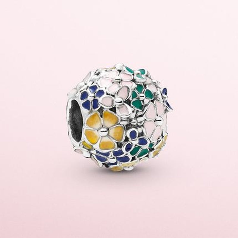 【Moments】Classic Flower Arrangement Charm 925silver green for pan 797907ENMX