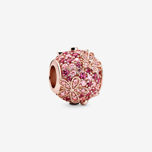 【Moments】Pan Pink Pavé Daisy Flower Charm 788797C01 rose gold adversity charm 2020 new