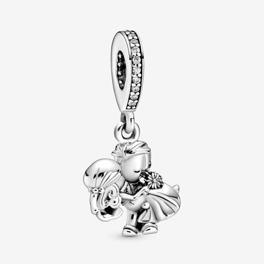 【Moments】Married Couple Dangle Charm 798896C01 925 Silver for women marry pendant charm