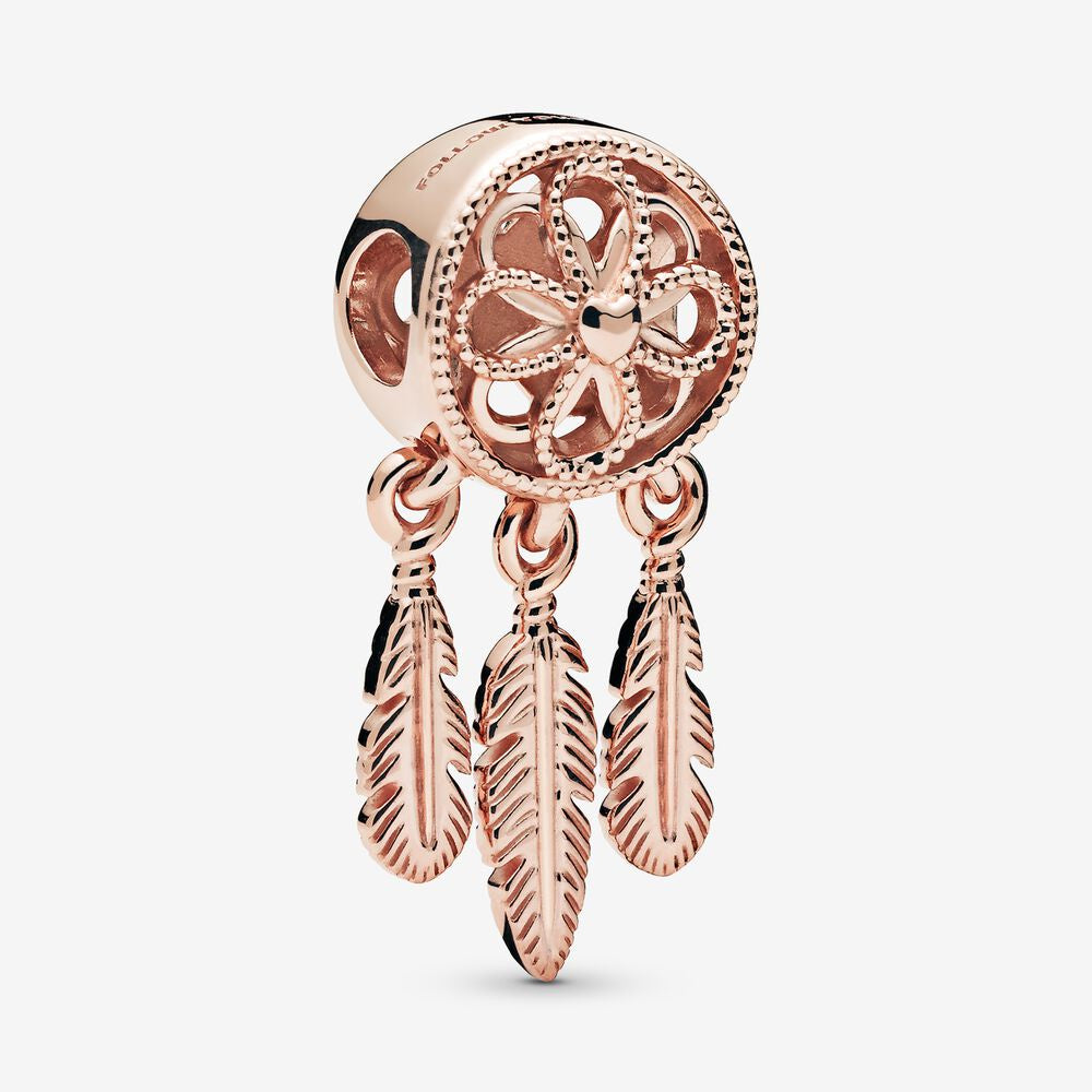 【Moments】Spiritual Dreamcatcher Charm Rose gold 925 Silver pendant 787200C00 767200C00 797200