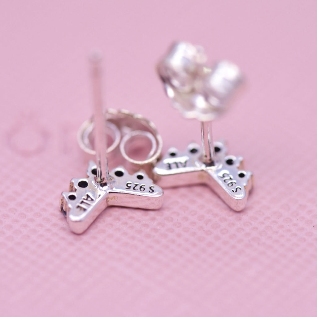 Pan Earrings Tiara Wishbone Stud Earrings 925 Rose gold 298274CZ 288274CZ