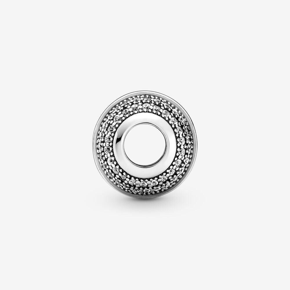 【Moments】PAN Pave & Logo Charm 799489C01 925 Sterling silver zircon