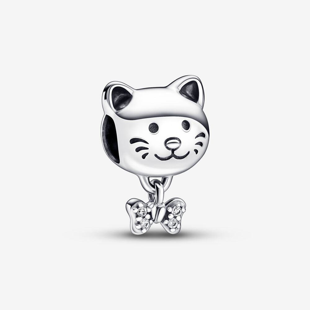 【Moments】PAN Pet Dog｜Cat & Bone Charm Sterling silver 925 silver simple animal Cute 792254C01 792255C01