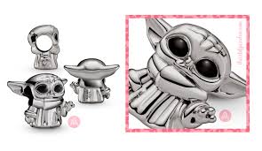 【Moments】pandora Star Wars Grogu Charm 749253C01 pendant Black silver