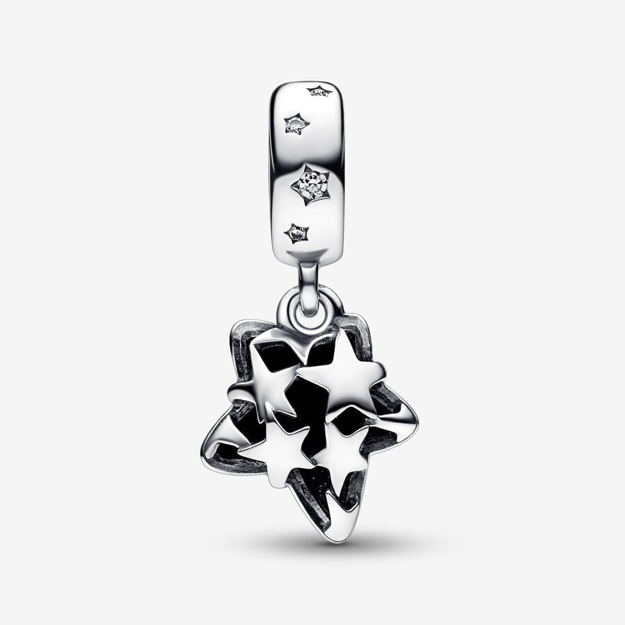 【Moments】Celestial Galaxy Star Murano Dangle Charm 925 silver 792368C01 blue lucky stone pendant