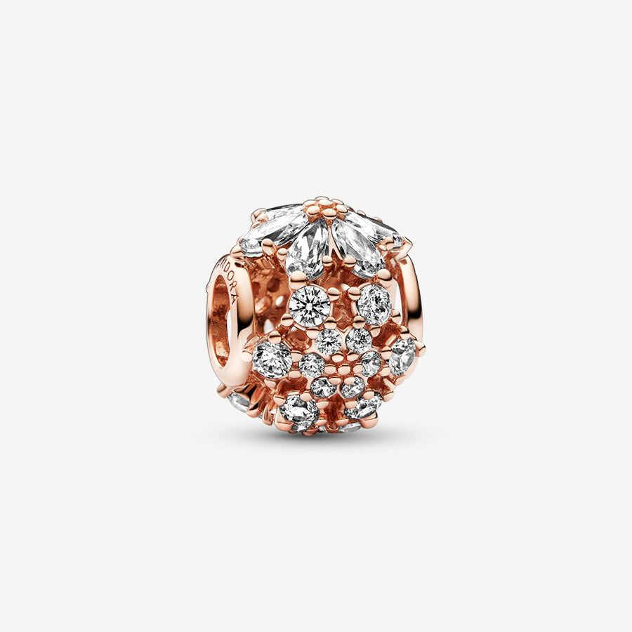 【Moments】PAN Sparkling Herbarium Cluster Round Charm 925 Sterling Silver rose gold 792383C01 782383C01