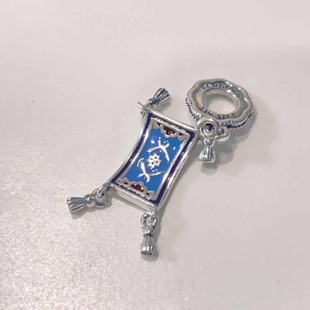 【Moments】PAN Aladdin Magic Carpet Dangle Charm 925 silver 792346C01 Blue Lucky cartoon pendant