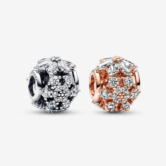 【Moments】PAN Sparkling Herbarium Cluster Round Charm 925 Sterling Silver rose gold 792383C01 782383C01