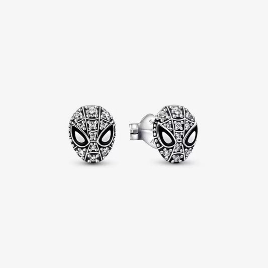 Marvel Spider-Man Mask Pavé Stud Earrings 925 silver 292354C01 Sterling Silver diamond Anime cartoon