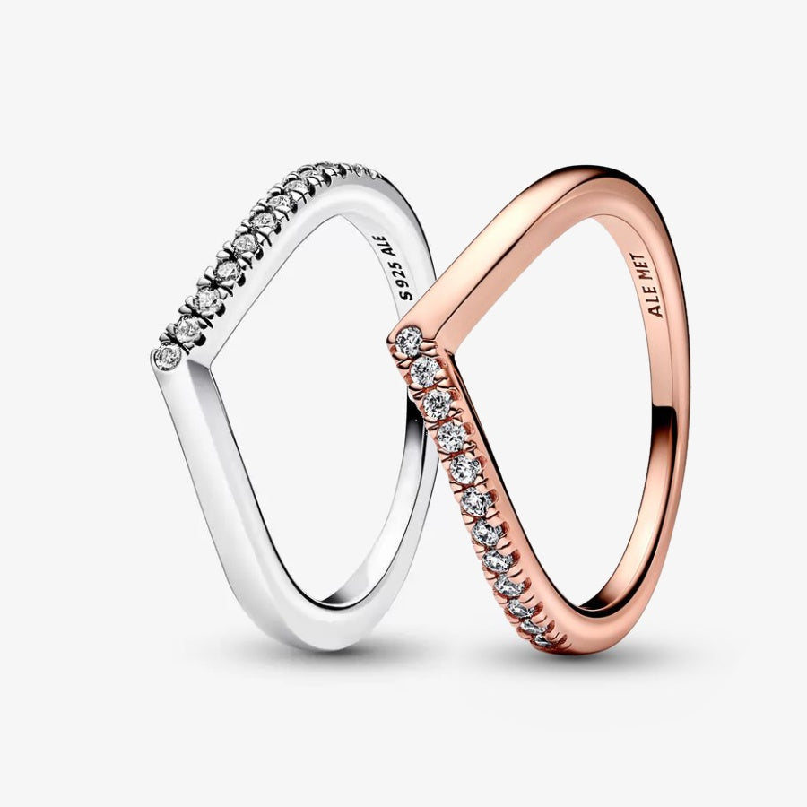 PAN Timeless Wish Half Sparkling Ring 192394C01  rose gold 925 silver simple diamond women 182394C01