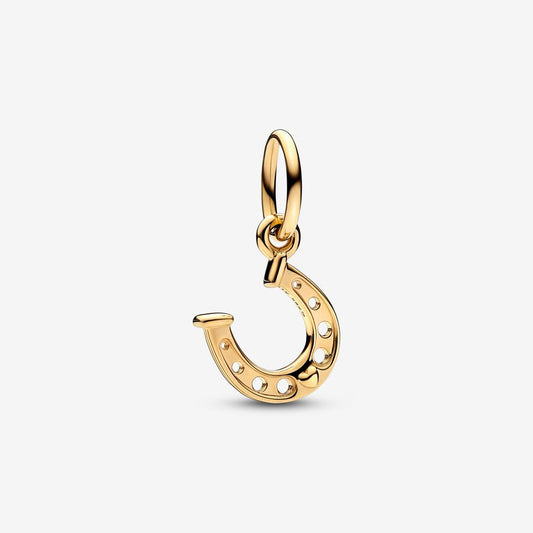 【Moments】Lucky Horseshoe Dangle Charm 752328C00 Gold necklace pendant for women