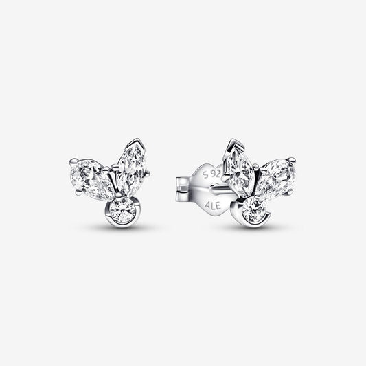 Sparkling Herbarium Cluster Stud Earrings 925 Sterling Silver 292406C01 diamond Delicate