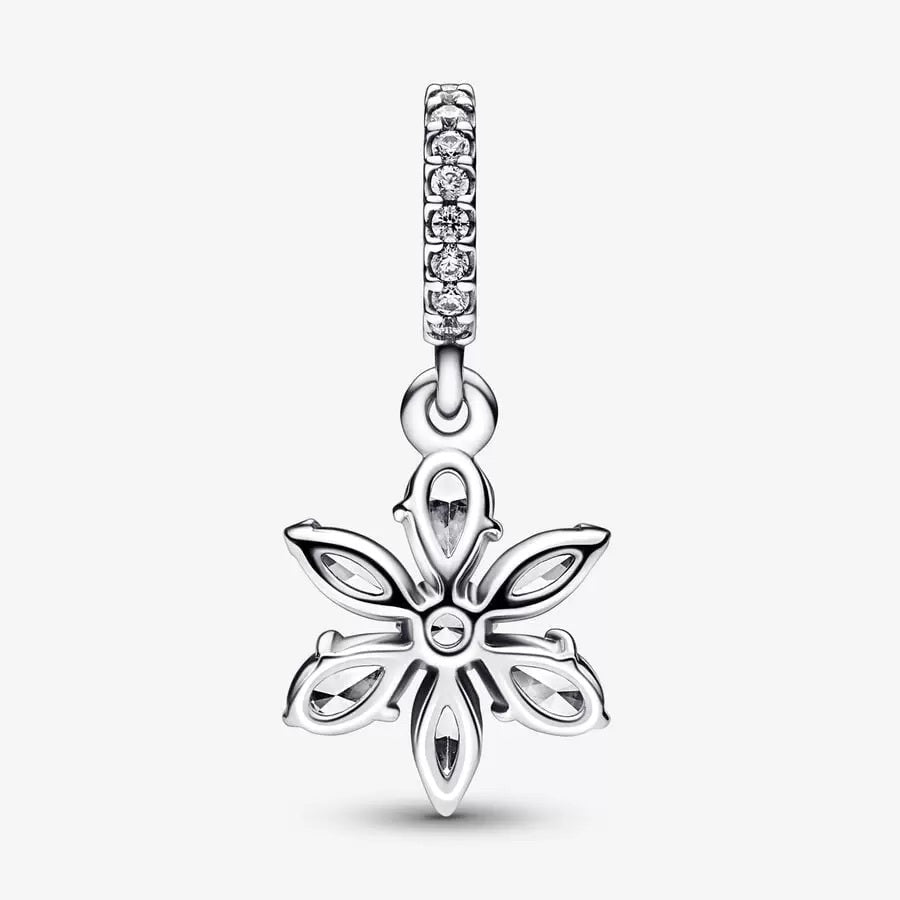 【Moments】Sparkling Herbarium Cluster Dangle Charm 792382C01 925 silver elegant flower pendant