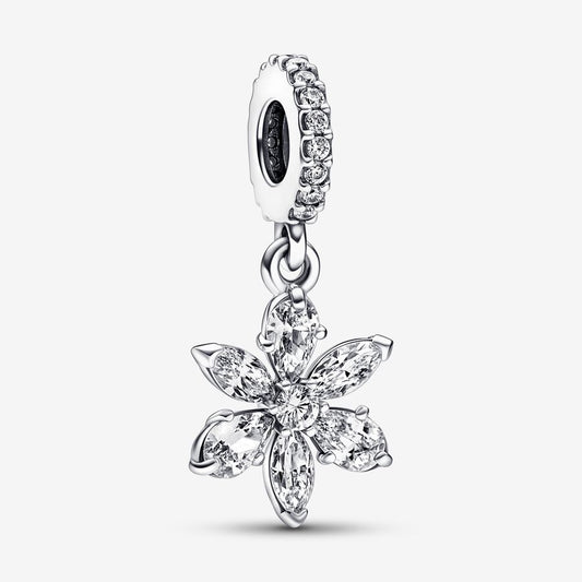 【Moments】Sparkling Herbarium Cluster Dangle Charm 792382C01 925 silver elegant flower pendant