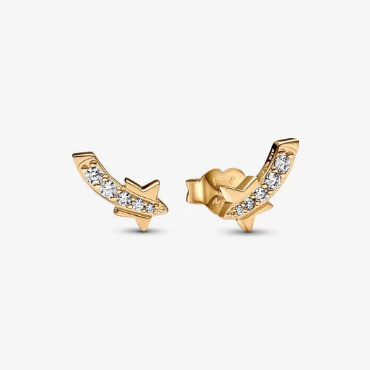 Shooting Star Pavé Stud Earrings  262375C01 gold earrings