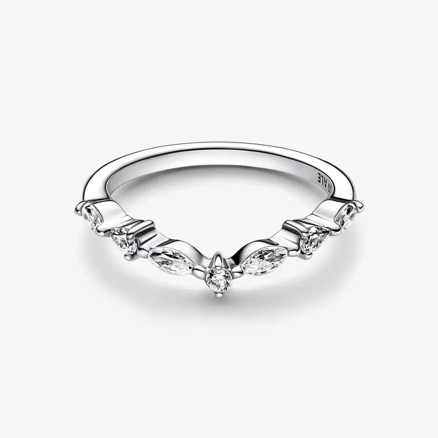 PAN Timeless Wish Sparkling Alternating Ring 192390C01 Simple 925 silver women diamond