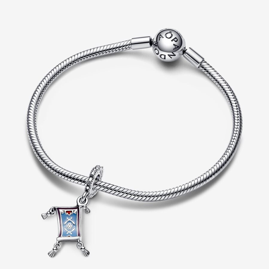 【Moments】PAN Aladdin Magic Carpet Dangle Charm 925 silver 792346C01 Blue Lucky cartoon pendant