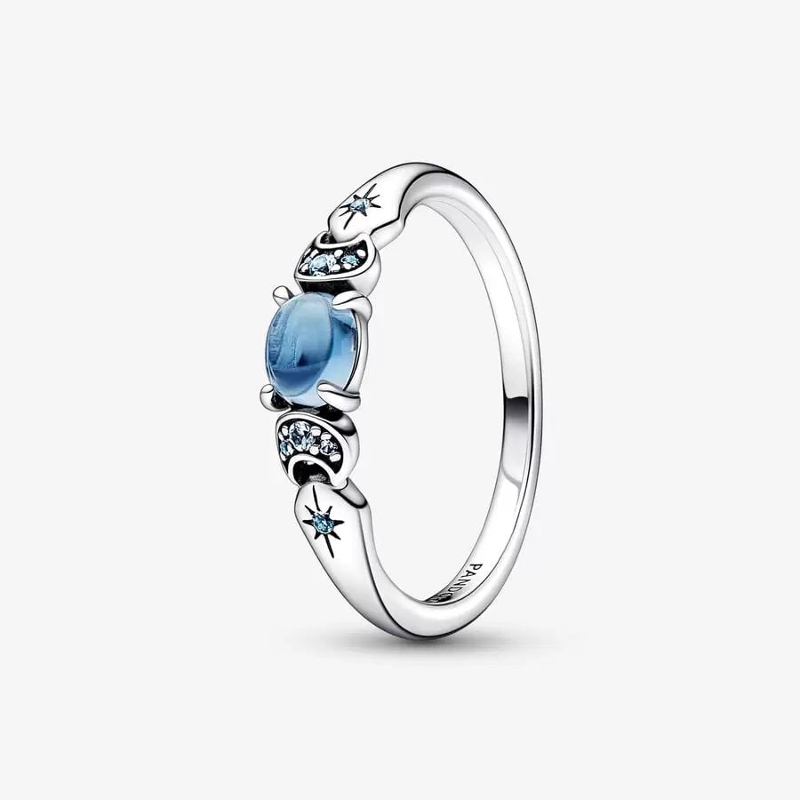 PAN Aladdin Princess Jasmine Ring 192344C01 Blue Stone 925 silver women Men diamond