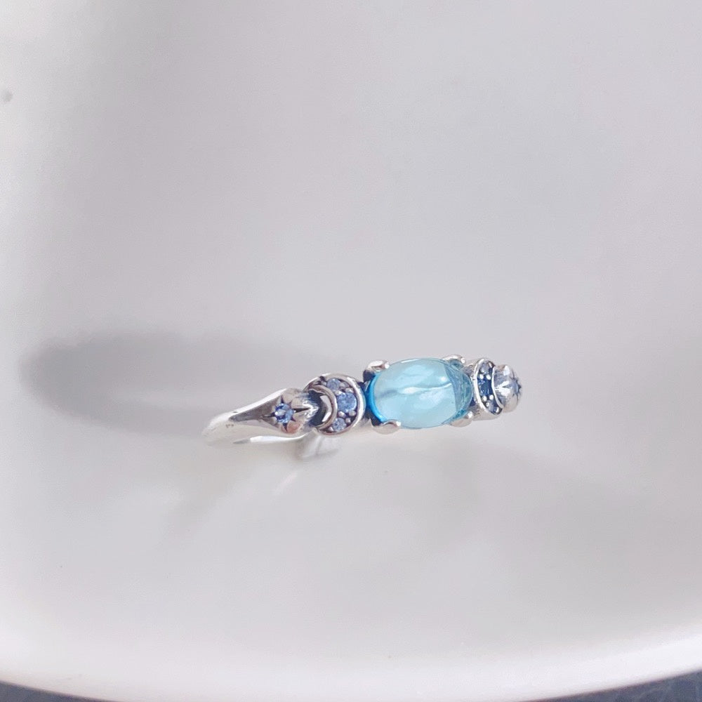 PAN Aladdin Princess Jasmine Ring 192344C01 Blue Stone 925 silver women Men diamond