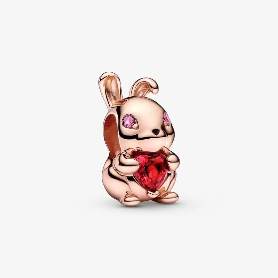 【Moments】PAN Chinese Year of The Rabbit Charm 782471C01 rose gold Cartoon animal luck pendant