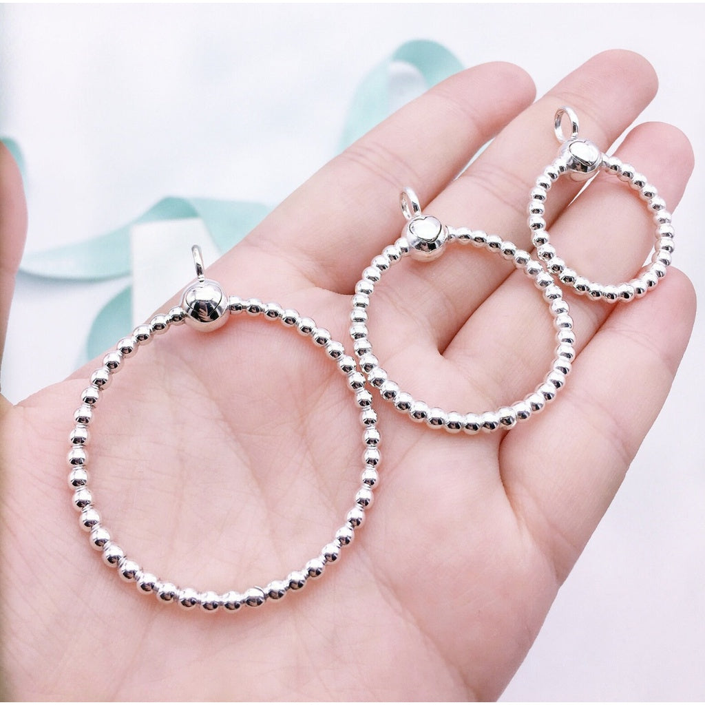 【Moments】PAN Moments Beaded O Pendant 399077C00 925 silver sterling silver charm pendant