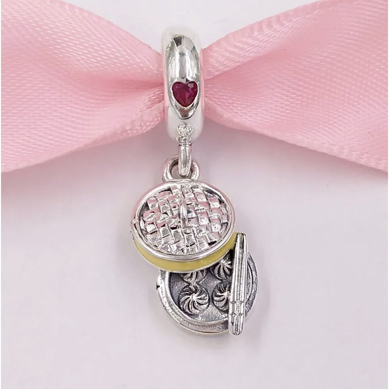 【Moments】Chinese Bao Dangle Charm 798250CZR 925 Silver cute funny Food pendant