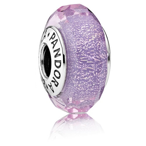 【Moments】Pan Faceted Purple Murano Glass Charm 925 silver for pan 791651