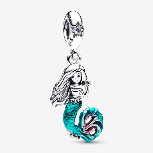 【Moments】The Little Mermaid Ariel Dangle Charm 792695C01 925 Silver Blue Princess travel pendant