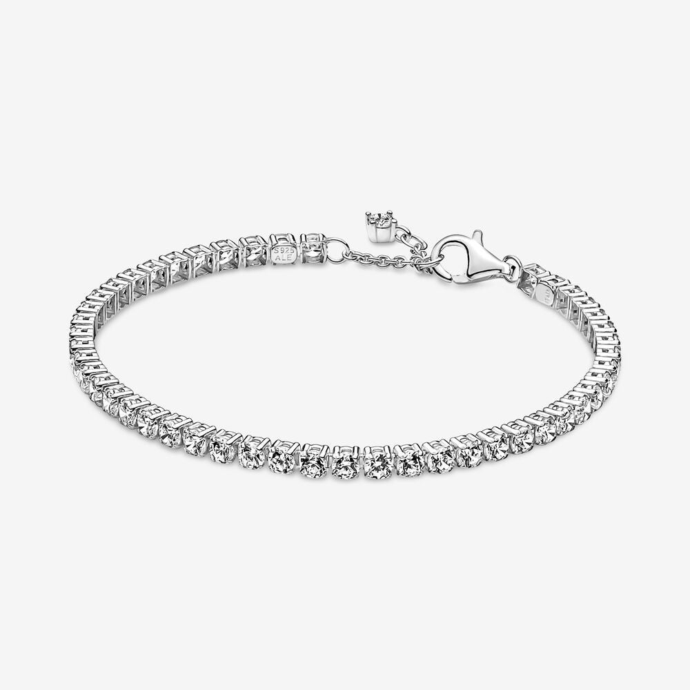 PAN Sparkling Tennis Bracelet 925 silver Pink blue 591469C01 Classic zircon bracelet 599416C01