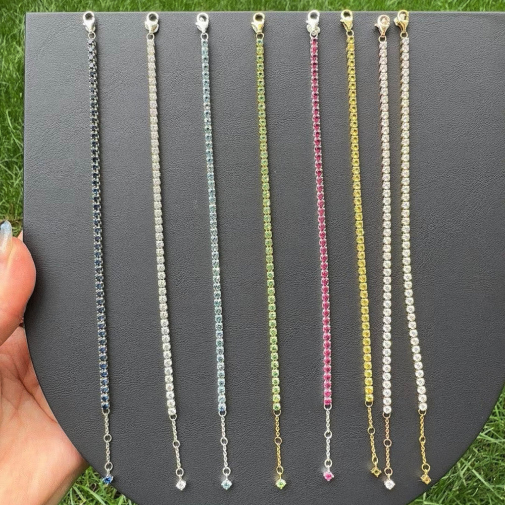 PAN Sparkling Tennis Bracelet Gold 561469C02 561469C03 561469C01 Yellow Green Classic bracelet