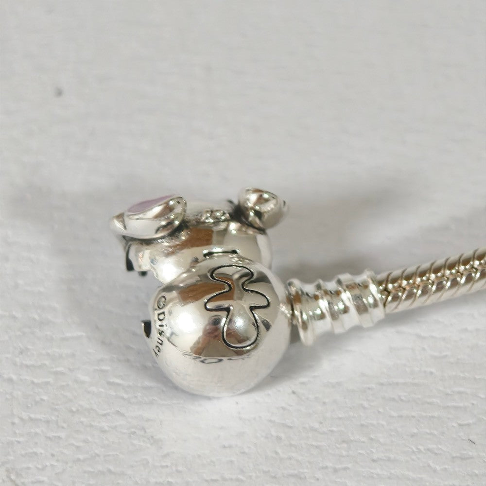 【MOMENTS】PAN Disney Stitch Snake Chain Bracelet 593738C01 925 Sterling Silver Cute cartoon